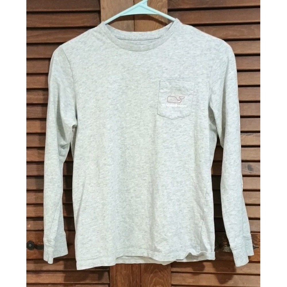 Vineyard Vines Long Sleeve Shirt Red Whale Kids Youth Medium 12-14‎